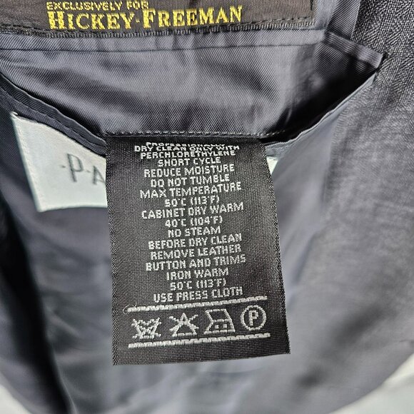 Hickey Freeman Suit Jacket Blazer 48R Grey Tasmanian Wool Loro Piana Super 120s - Picture 11 of 14